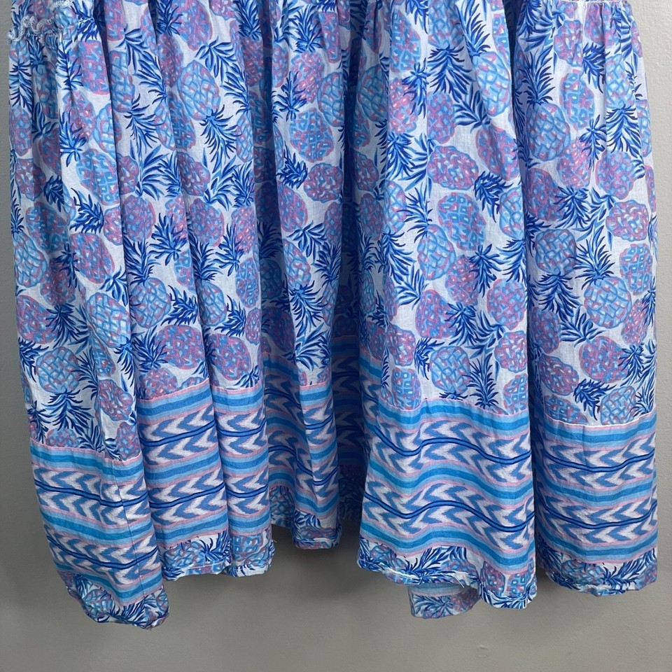 Simply Southern Hawaiian Dress Large Pineapple Print Ruffle Vacation ...