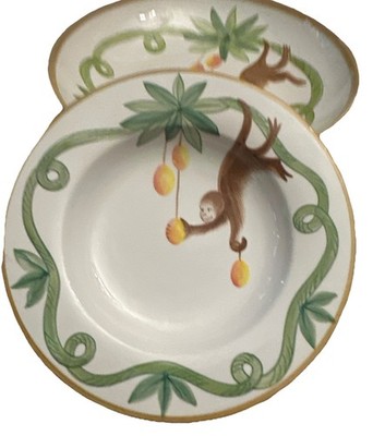 Hand Painted Italian Two Bowls Palmer Smith Collection Monkey PAMPAM4 Marcia Ray