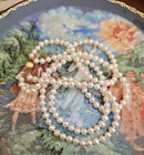 Vintage Two Row Freshwater Cultured Pearl 14k.Yellow  Necklace Elegant — photo 4