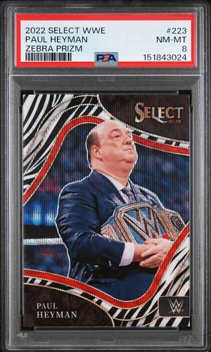Paul Heyman [Zebra Prizm] #223 2022 Panini Select WWE card