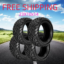 4pcs 23x10-14 Golf Cart Tires All-terrain 23x10x14 Atv Utv Tires Tubeless 6 Ply