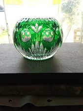 Bleikristallvase Nachtmann grün Höhe 9,5cm Gewicht 740 Gramm