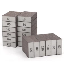 18pcs Drywall Sanding Sponge Set Wet Dry Foam Sand Paper Blocks Pads 60-220 Grit