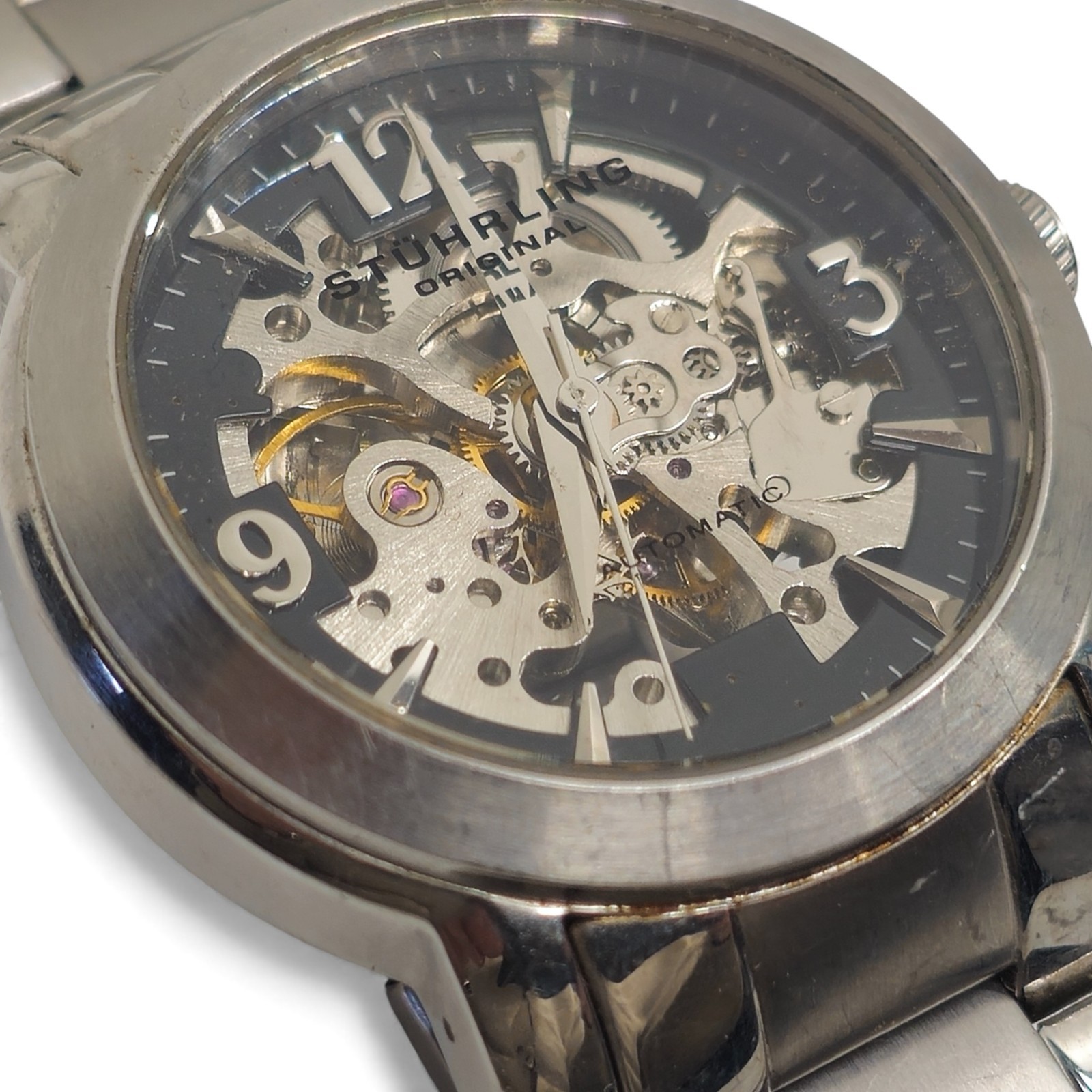Stuhrling Original Automatic Skeleton Stainless S… - image 4
