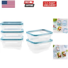 Total Solution 5-Pack 3-Cup Plastic Food Storage Containers Set, Leakproof & ...