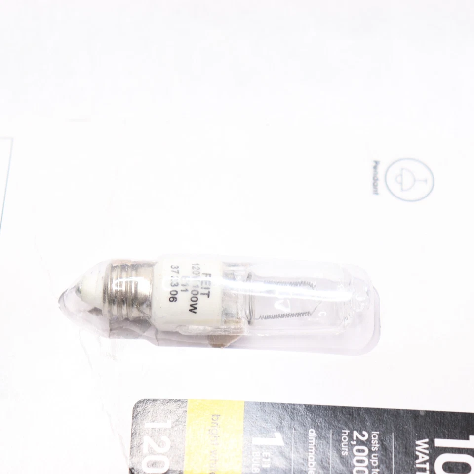Feit Electric T4 Mini Candelabra E11 Dimmable Light Bulb 100W Bright White - Image 4 of 4