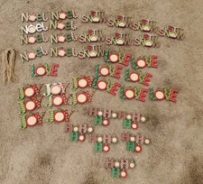 38 Mini Picture Frame Christmas Ornaments JOY NOEL HOHOHO  LOVE LET IT SNOW