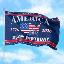 4th of July Decorations 3x5 Ft Double Sided 3 Layers 250th Anniversary Flag ...