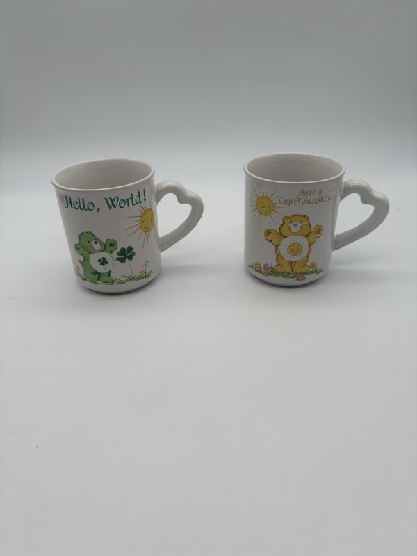 Vtg Care Bears Mugs Lot Of 2