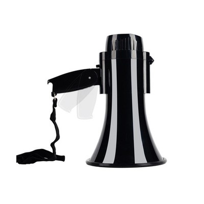 Bullhorn Megaphone Black with 240S Recording with Bottle Opener Foldable Handle