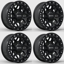 Set Of 4 17 Gloss Black Milled Alloy Wheels Rims For Ford Truck 8x170 M796 4x4
