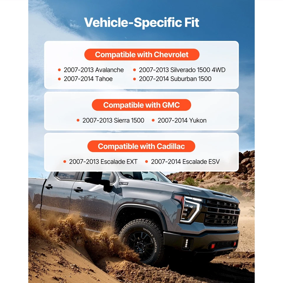 2PCS 4WD Front Wheel Bearing Hubs for 2007-2013 Chevy Silverado GMC Sierra 1500 - Изображение 3 из 4