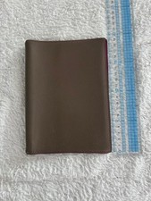 HERMES Agenda Globe Trotter Leather Notebook Cover Etoupe Pink