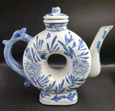 GENUINE VINTAGE ORIENTAL TEAPOT COLLECTORS ORNAMENTAL CHINOISERIE CHIC STYLE