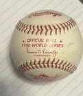 Ted Williams signed baseball - official 1990 world series ball