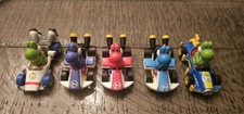 5-PK SUPER MARIO KART Hot Wheels Yoshi Red Light-Blue Purple Green