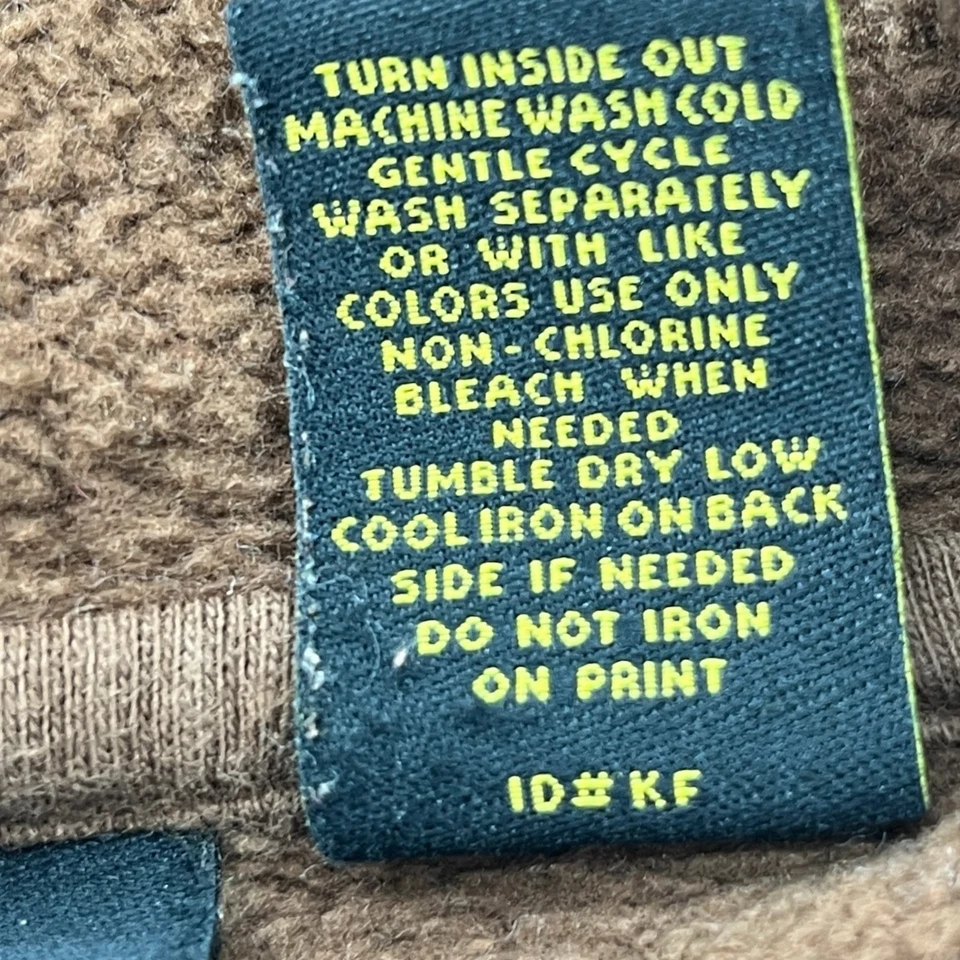 John Deere Youth Hoodie Size Small (4) Brown All Over Tractor Print - Image 4 of 4