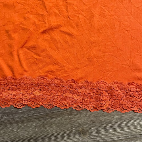 Y2K CATO WOMAN Sz 22/24W Orange Nylon Stretch Lace Trim Cami Top - Picture 3 of 8
