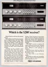 Sylvania Receiver Stereo Controls Audio Performance Vintage 1972 Advertisement
