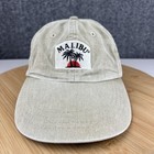 Vintage 1990's Malibu Rum Hat Cap Strapback Adjustable Biege Embroidered Logo
