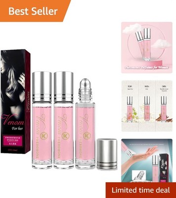 3Pcs Lunex Phero Roll-On Perfume: Long-Lasting Travel Fragrance for Women