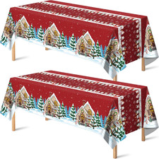 Christmas Snowman Plastic Tablecloth 2 Pack Party Supplies - FAST SHIPPING
