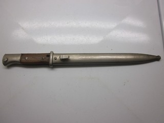 WW 2 German K 98 Mauser Bayonet Maker marked S/244 G Wooden handles Mundlos 1935
