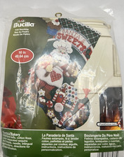 Bucilla Felt Christmas 16 inch Stocking Kit Santa's Bakery NEW 86437