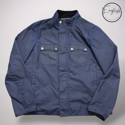 Barbour International Lock Wax Jacket Men s Large Navy