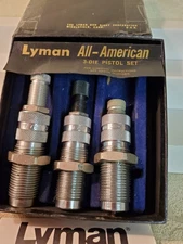 Lyman 3 pcs Reloading dies set .38 sp. 357 mag, 357 Rem