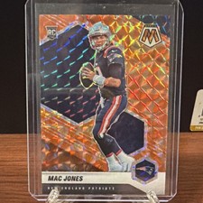 2021 Panini Mosaic Mac Jones Rookie #306 Mosaic Reactive Orange Prizm Patriots