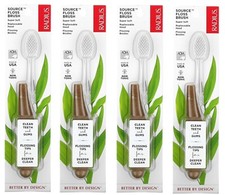 RADIUS Source Floss Brush Toothbrush soft super slimtips Bpa-free Lot of 4