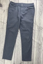 Lululemon ABC Pant Skinny Slim Straight Tech Canvas Size 33 (34x31) Blue M5A92S