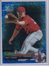 MATT THAISS 2017 BOWMAN CHROME PROSPECT BLUE SHIMMER REFRACTOR  #BCP64