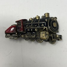 Vintage -1980 The Great American Chicago Buckle Co. Brass Train Buckle 272