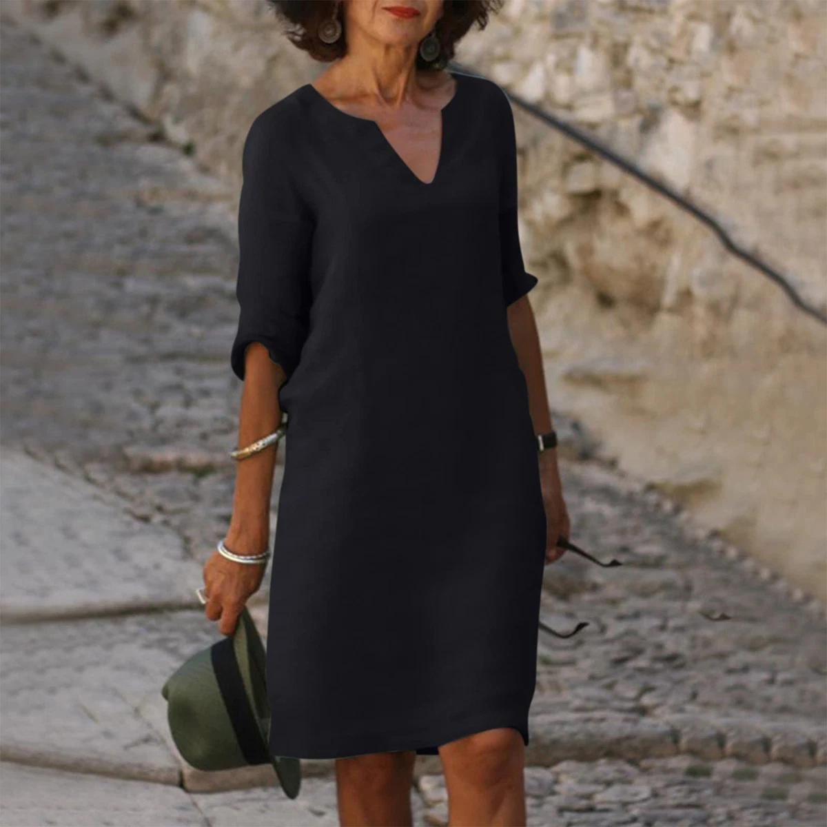 Linen vacation wear top