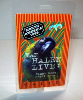 Van Halen Parrot Right Here Right Now Backstage VIP Pass Original Hard Rock 1993