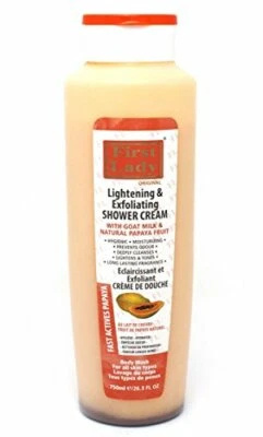 FIRST LADY Premium Papaya Skin Lightening Exfoliating Shower Cream 750ml With Goat S Milk