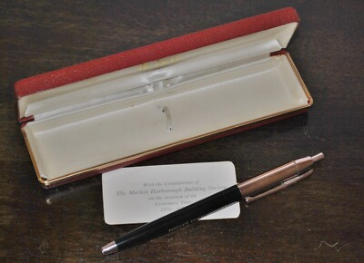 Market Harborough Building Society Centenary Biro 1870-1970 Etui Karte Banking