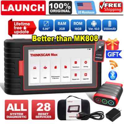2025 Thinkscan Max Car Diagnostic Tool Code Reader TPMS IMMO OBD2 Scanner