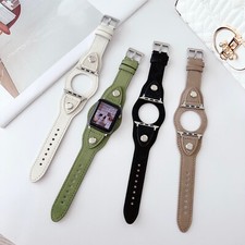 For Apple iWatch Series 38/40/41/42/44/45/49mm Cuff Leather Bracelet Watch Band