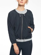 NWT Athleta Chill Bomber Jacket, Navy Captain SIZE S 202074 N0513
