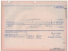 1967 Milwaukee Road Railroad Blue Print Page Flat Car 60220-60234