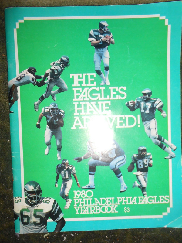 1980 Phila Eagles Yearbook Jalen Hurts Hoodie Bobble Head Signed HC wDJ Books NR