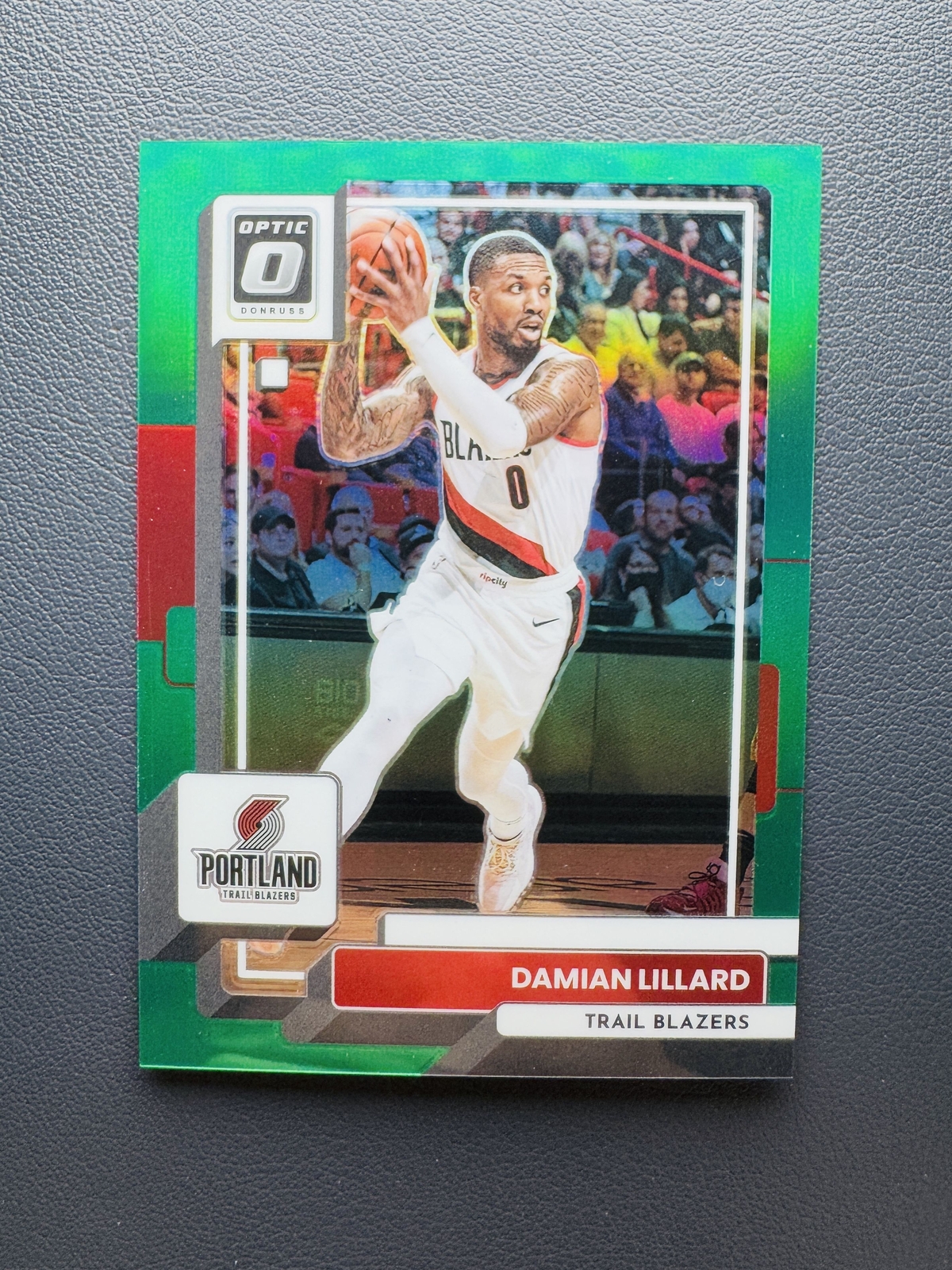 2022-23 Panini Donruss Optic Damian Lillard #49 Green Prizm 4/5 SSP