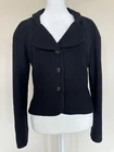Giacca blazer CHANEL nera lana boucle taglia 38 autentica con etichette