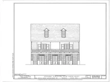 Southern Style Plantation home, brick/wood, porch, architectural printed plans