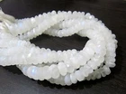 Good Quality Rainbow Moonstone Beads  8mm Rondelle faceted Strand 10 inches