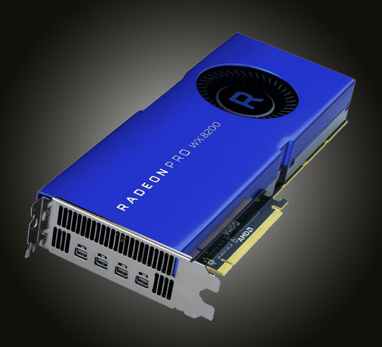 AMD Radeon Pro WX 8200, 8GB HBM2, 4x mDP (100-505956