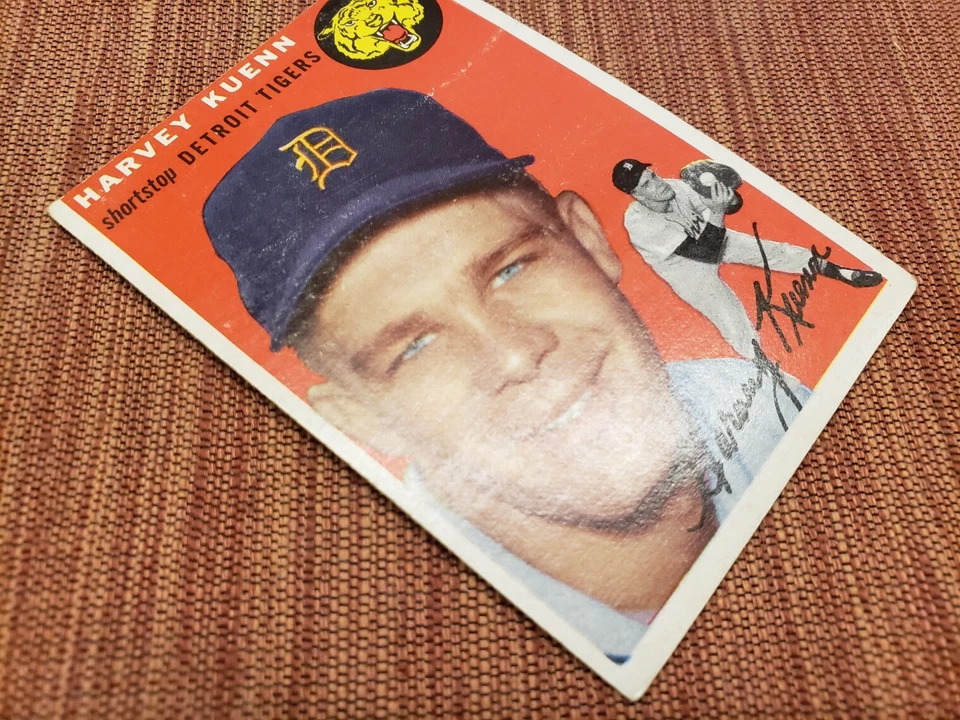 Бейсбольные карточки 1954 Topps Tigers Харви Куэнн RC Уолт Дропо Дон Лунд Нед Гарвер - Изображение 4 из 4